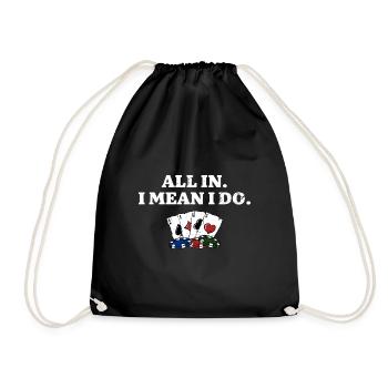Tout en je veux dire je fais Poker Casino Poker Player - Sac de sport léger - noir - Devant