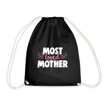 Muttertag Mama Geliebteste Mutter - Turnbeutel - Schwarz - Vorne