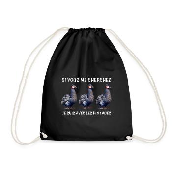 Cadeau agriculteur éleveur de pintades - Sac de sport léger - noir - Devant