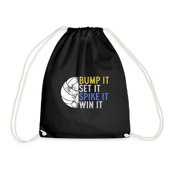 Joueur de volley-ball Bump It Set It Spike It Win It S - Sac de sport léger - noir - Devant