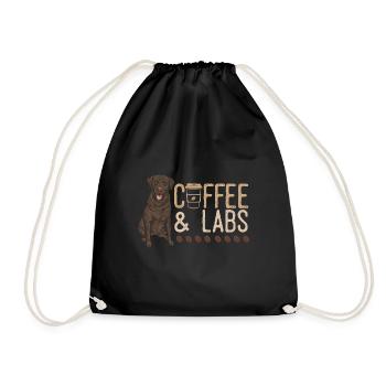 Chien Labrador Retriever chocolat - Sac de sport léger - noir - Devant