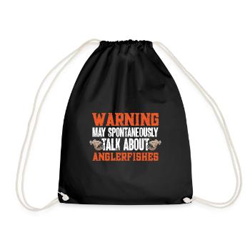 Poisson-grenouille Pêcheur en haute mer Pêcheur à la ligne - Sac de sport léger - noir - Devant
