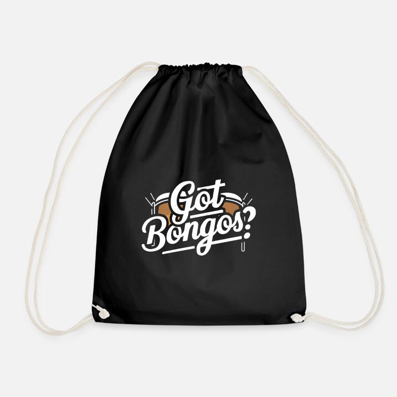 Bongo Musik Geschenk - Turnbeutel - Schwarz