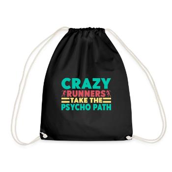 Running Crazy Runners Marathon Runner - Drawstring Bag - black - Front