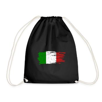 Italy - Drawstring Bag - black - Front