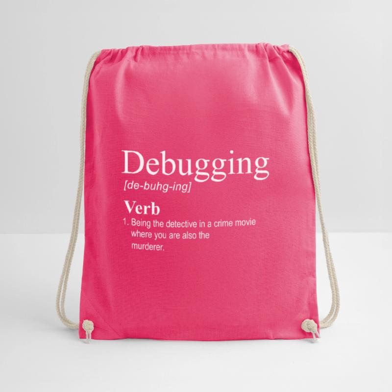 debugging programmer computer science computer nerd Drawstring Bag