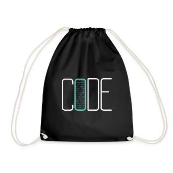 Coding Coder Developer Computer Nerd Quote - Drawstring Bag - black - Front