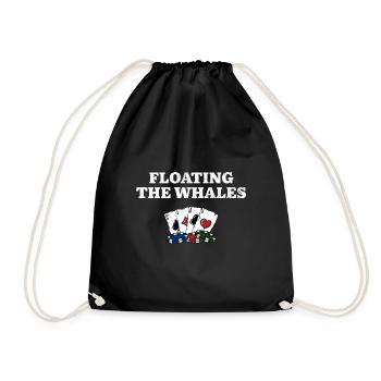 Floating the Whales Poker Jeux de cartes Joueur de poker - Sac de sport léger - noir - Devant