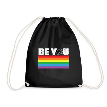 LBGT Flag Gay Pride Human Be You - Sac de sport léger - noir - Devant