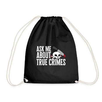 Wahre Verbrechen Podcaster True Crime Podcast - Drawstring Bag - black - Front