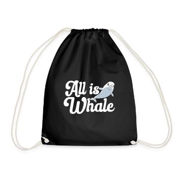 Baleine blanche Béluga - Sac de sport léger - noir - Devant