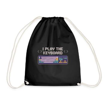 I Play The Keyboard 10 - Turnbeutel - Schwarz - Vorne