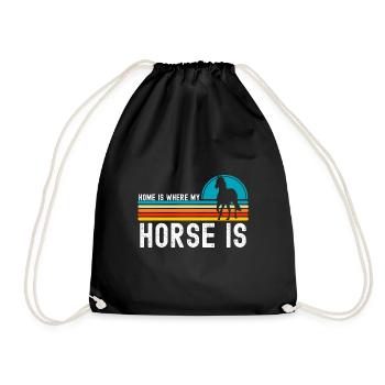 Cheval - Sac de sport léger - noir - Devant