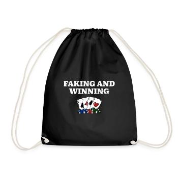 Simuler et gagner un joueur de poker - Sac de sport léger - noir - Devant