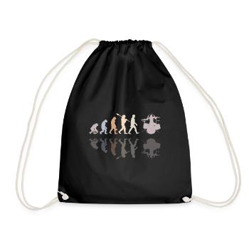 Evolution de l’homme Drums Band Retro Vintage Drummer - Sac de sport léger - noir - Devant