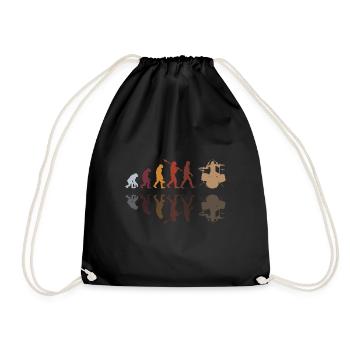 Evolution de l’homme Drums Band Retro Vintage Drummer - Sac de sport léger - noir - Devant