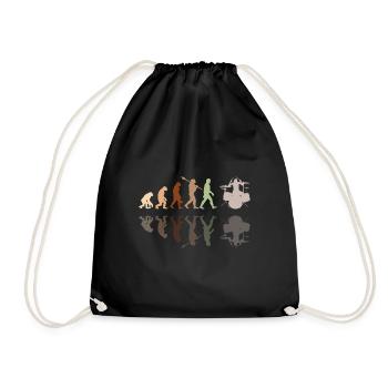 Evolution de l’homme Drums Band Retro Vintage Drummer - Sac de sport léger - noir - Devant