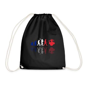 Evolution de l’homme Drums Band Retro Vintage Drummer - Sac de sport léger - noir - Devant