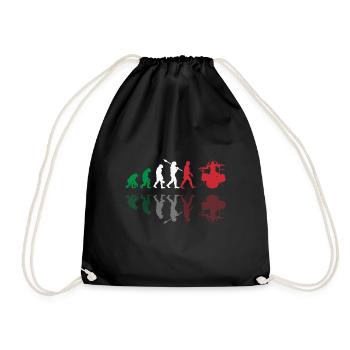 Evolution de l’homme Drums Band Retro Vintage Drummer - Sac de sport léger - noir - Devant