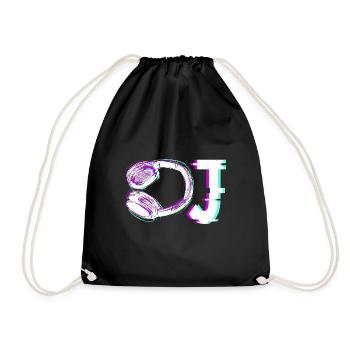 DJ Music Love - Turnbeutel - Schwarz - Vorne