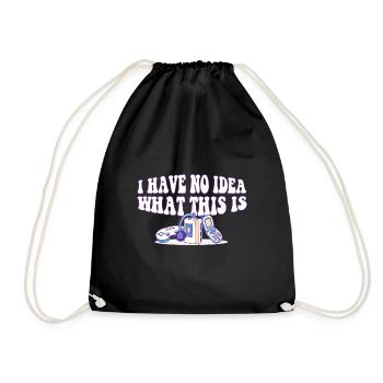 70s 80s 90s I have no idea what this is mixed - Drawstring Bag - black - Front