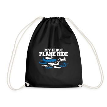 Voyage de vacances en solo Mon premier avion - Sac de sport léger - noir - Devant