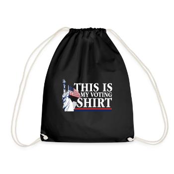 This Is My Voting Shirt Political Election Your - Drawstring Bag - black - Front