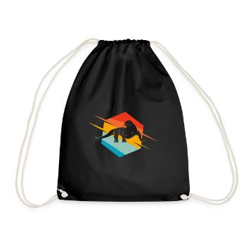 Dragon de Komodo Komodo amant cadeau - Sac de sport léger - noir - Devant