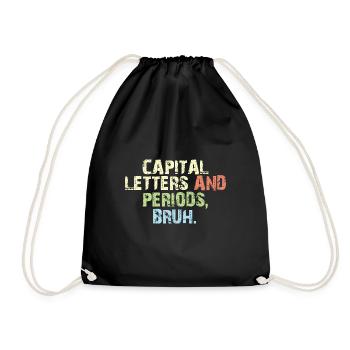 Drôle ELA Professeur d’anglais Lettres et périodes Bruh - Sac de sport léger - noir - Devant