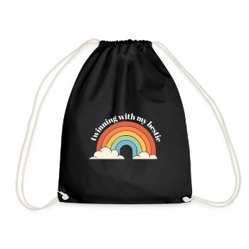 Jumelage de l’équipe des meilleurs amis avec mon meilleur jumeau - Sac de sport léger - noir - Devant