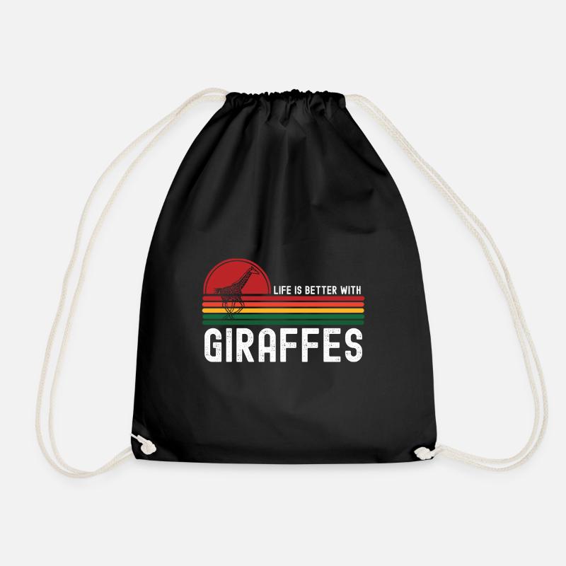 Giraffe - Turnbeutel - Schwarz