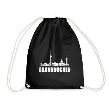 Saarbrücken Skyline - Turnbeutel - Schwarz - Vorne
