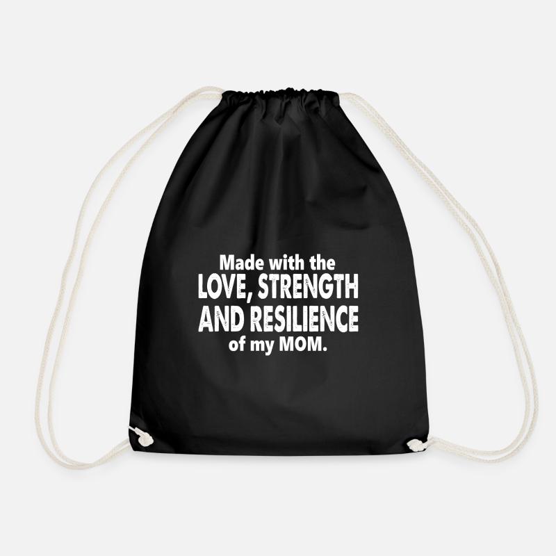Fait avec amour, force et résilience de ma mère - Sac de sport léger - noir