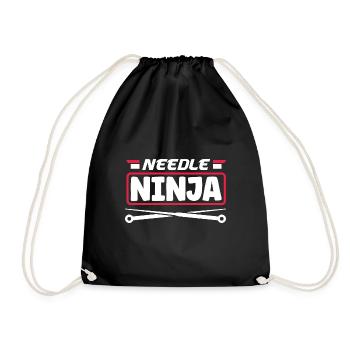 Acupuncture Acupuncturist Needle Ninja - Drawstring Bag - black - Front