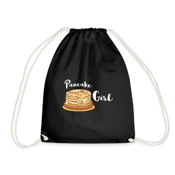 Pancake Pfannenkuchen Süßes Frühstück Essen - Turnbeutel - Schwarz - Vorne