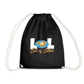 Lot Of Latkes Happy Hanukkah Jewish Costume - Drawstring Bag - black - Front