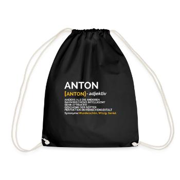 Anton - Turnbeutel - Schwarz - Vorne