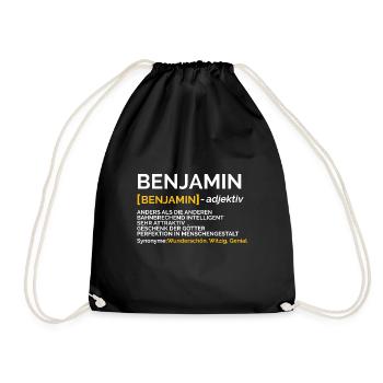 Benjamin - Turnbeutel - Schwarz - Vorne