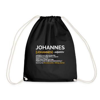 Johannes - Turnbeutel - Schwarz - Vorne