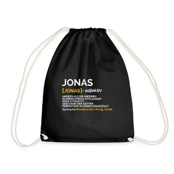 Jonas - Turnbeutel - Schwarz - Vorne