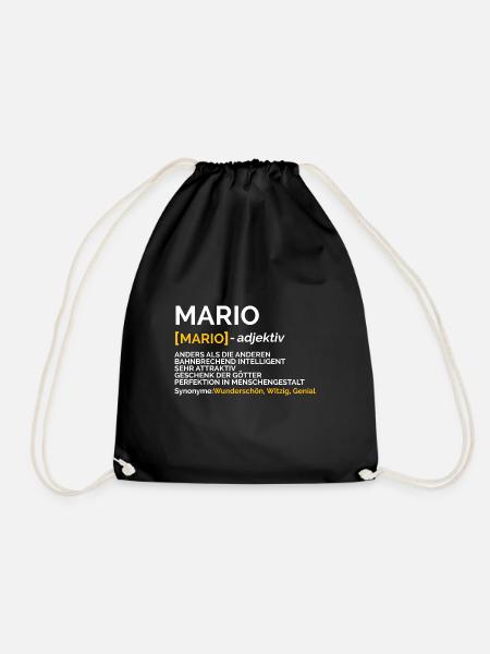 Mario - Turnbeutel - Schwarz