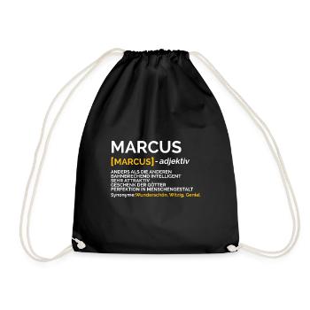 Marcus - Turnbeutel - Schwarz - Vorne