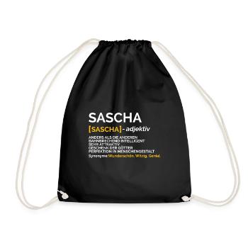 Sascha - Turnbeutel - Schwarz - Vorne