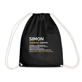 Simon - Turnbeutel - Schwarz - Vorne