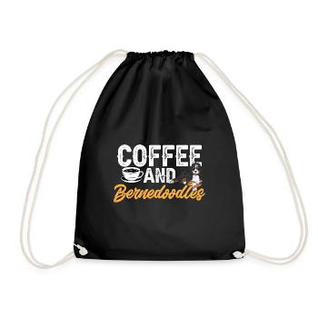 Bernedoodle Dog - Drawstring Bag - black - Front