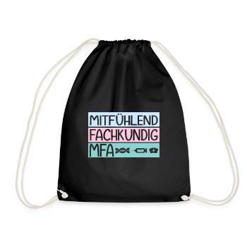 MFA Expert Medical Assistant - Drawstring Bag - black - Front