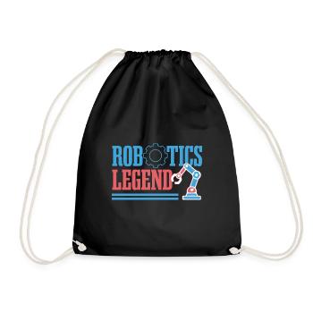 Robots Legend Mechanic Engineer Robotics - Drawstring Bag - black - Front