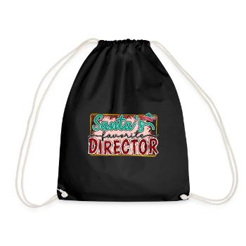 Santa's Favorite Director - Turnbeutel - Schwarz - Vorne