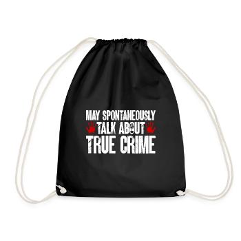 Wahre Verbrechen Podcaster True Crime Podcast - Drawstring Bag - black - Front