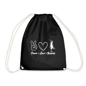 Blue-footed Booby Seabird Blue-footed Booby Seabird - Drawstring Bag - black - Front